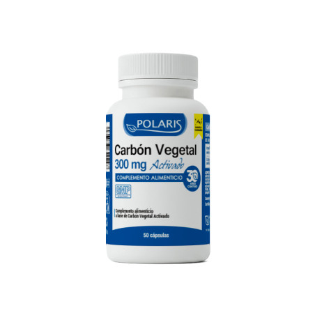 Carvão Ativado Vegetal 300 mg 50 Caps Polaris | Polaris