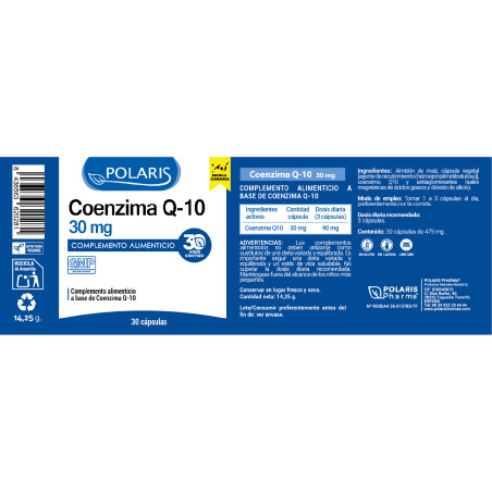 Coenzyme Q10 30mg 30 Capsules | Polaris